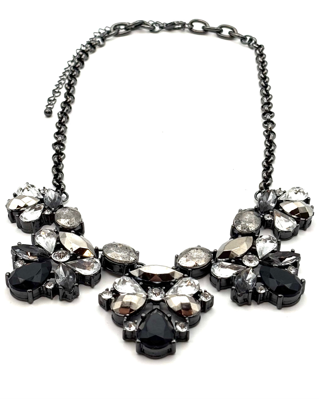 Black Monochrome Gemstone Necklace