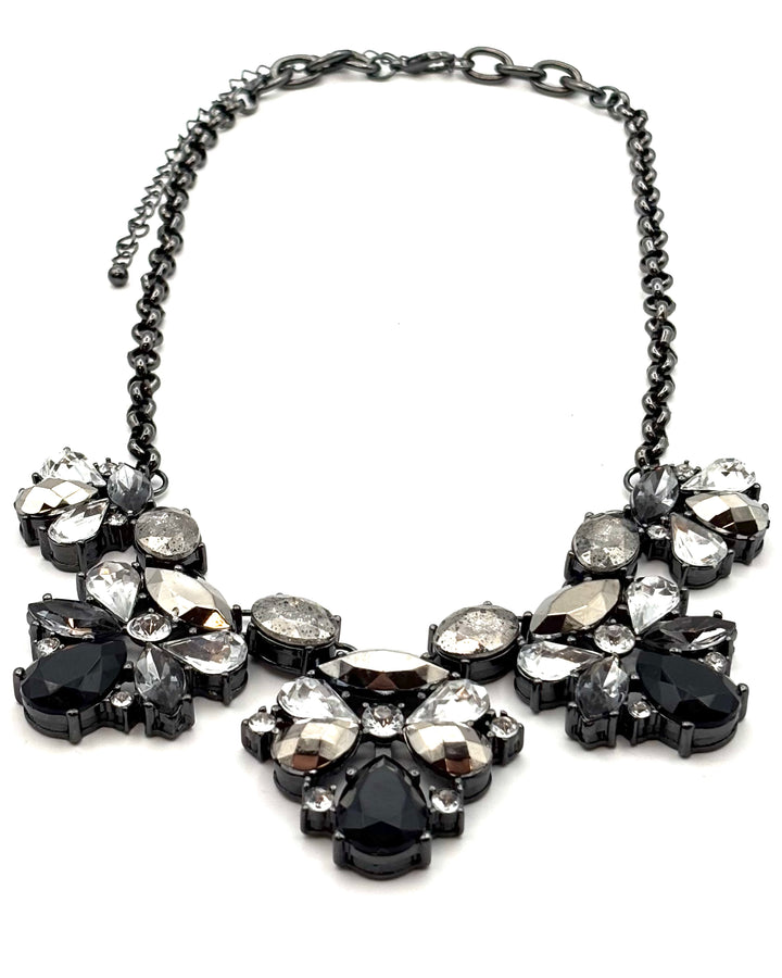 Black Monochrome Gemstone Necklace