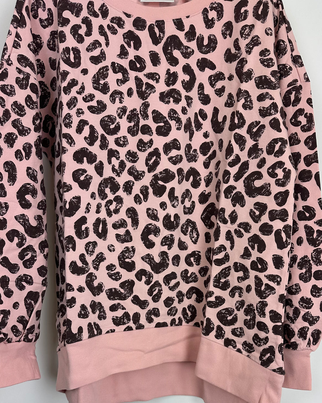 Pink Leopard Print Top - Size 6/8