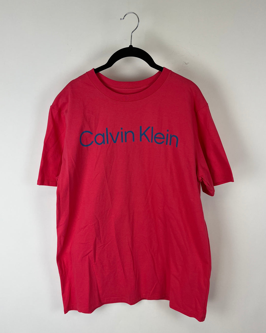 MENS Pink and Blue Logo T-Shirt - Medium