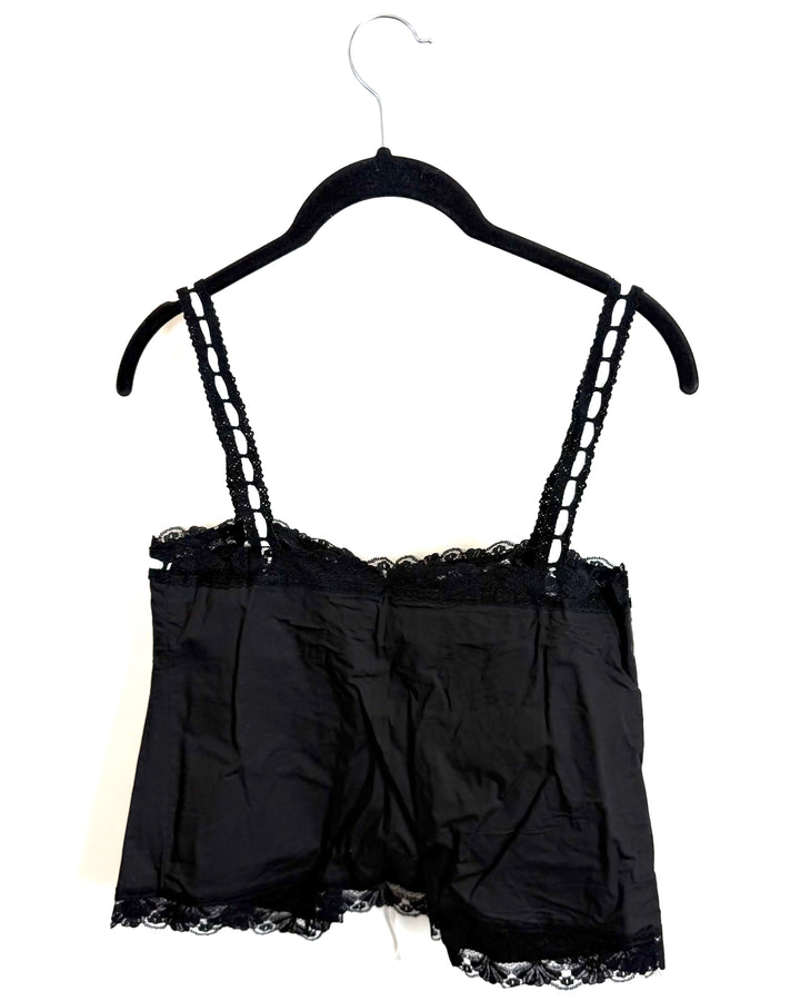 Black Open Front Top- Size 0/2, 2/4