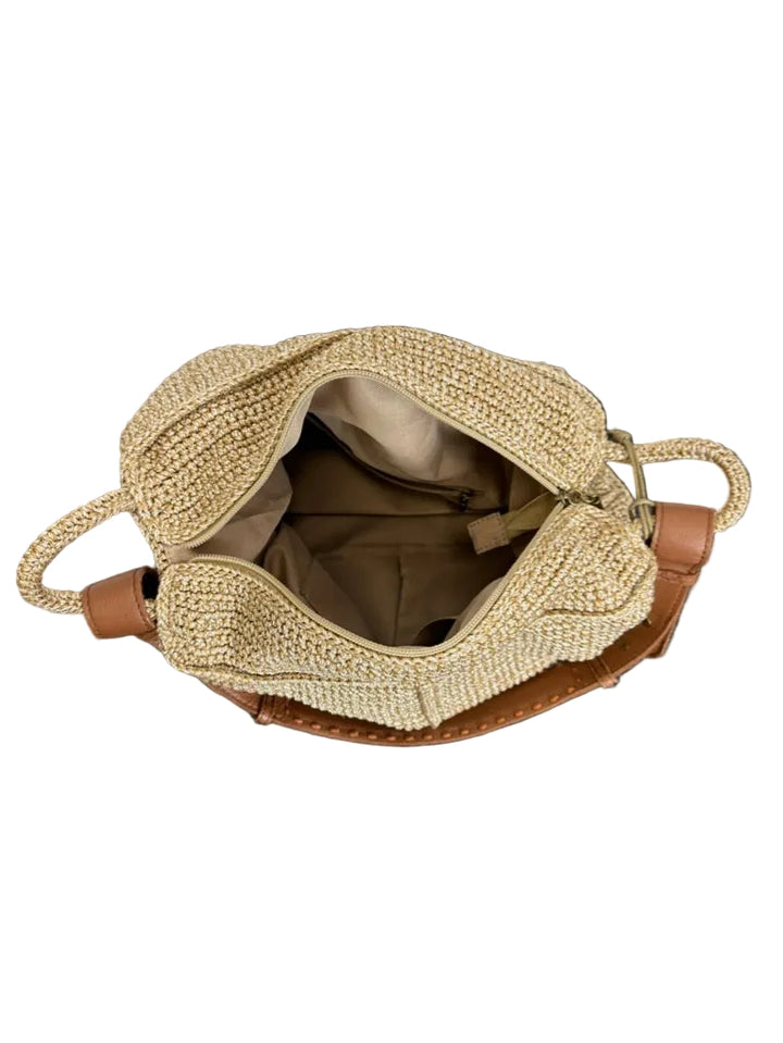 Sand Tan Crochet Shoulder Bag