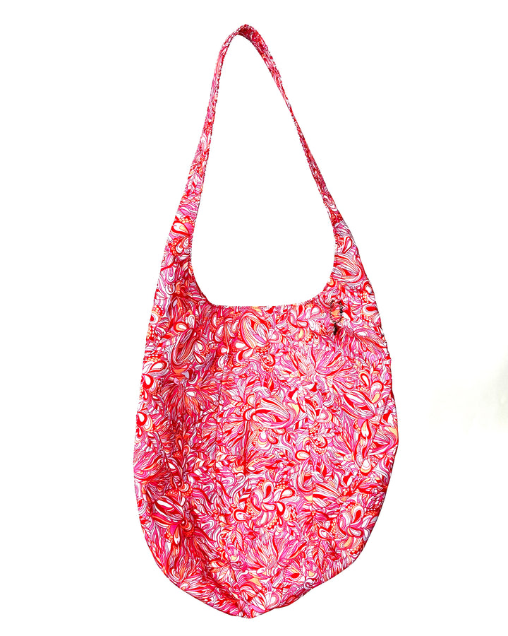 Pink Slouchy Large Multi-Pattern Tote