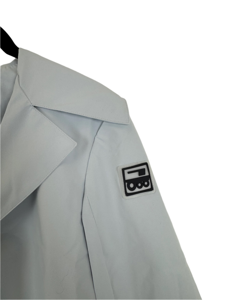 Pale Blue Button Down Raincoat - Size 0 - 6