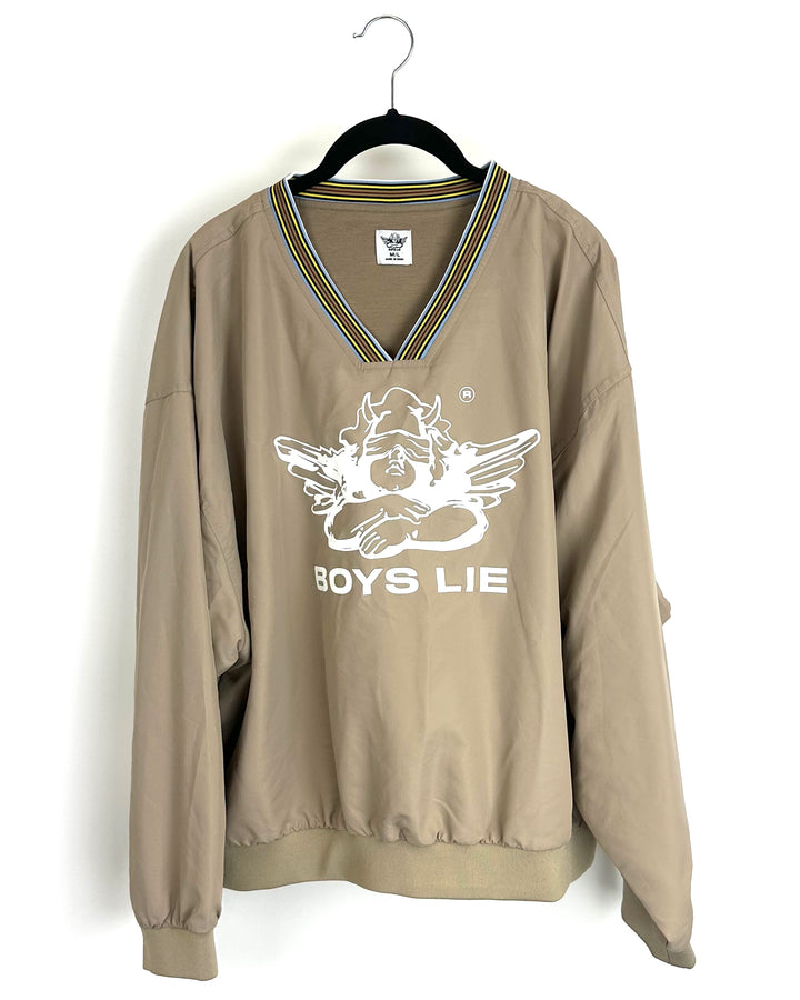 Boys Lie Brown Pullover - Medium/Large