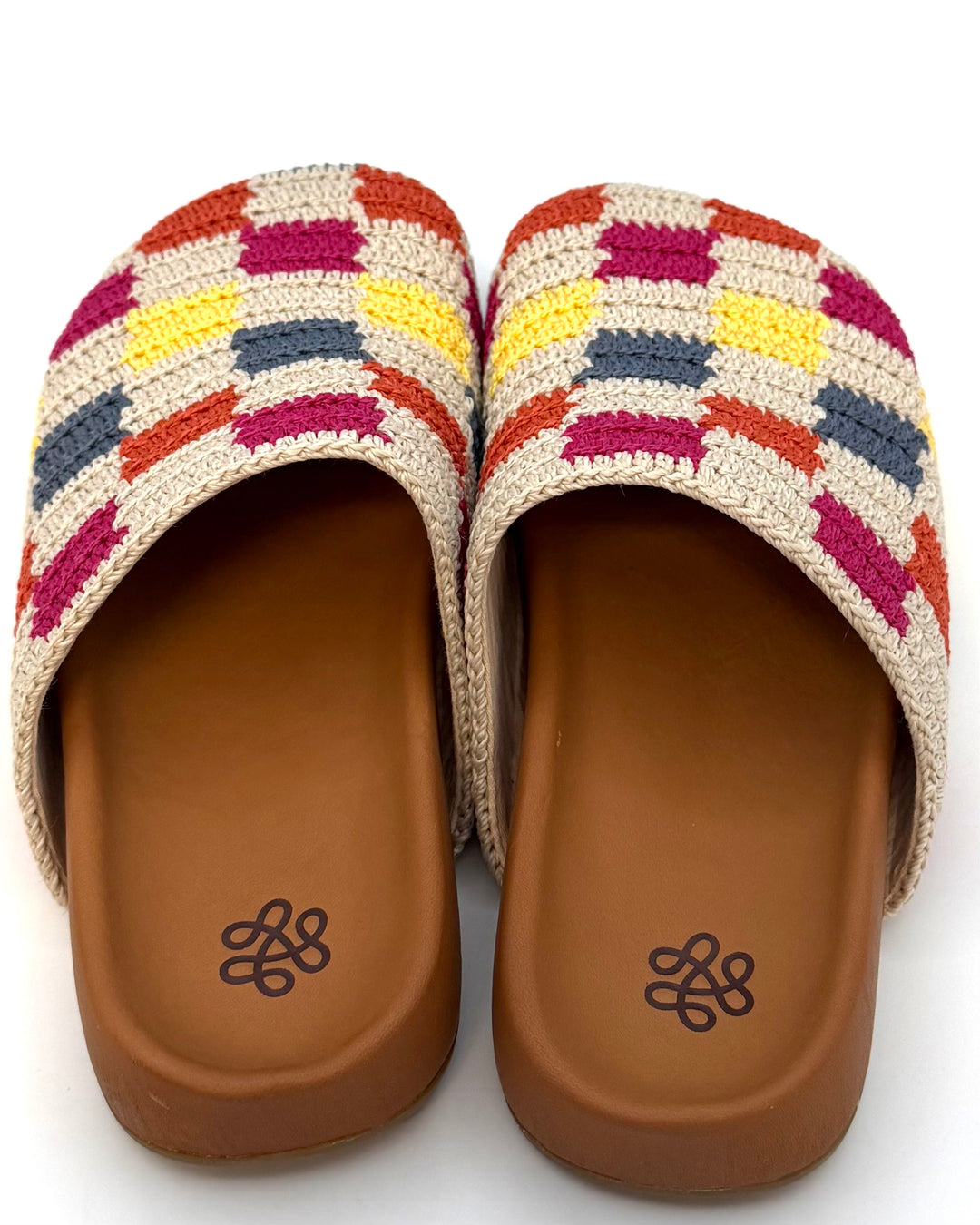 Beige Multi Checkered Clogs -  Size 7, 8 and 10
