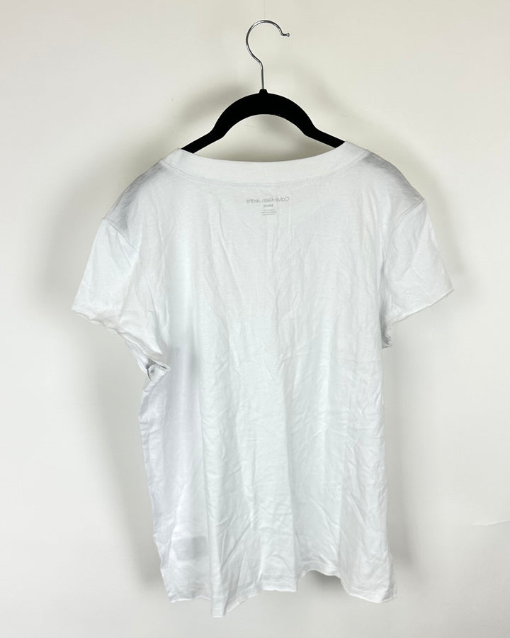 White Cap Sleeve Shirt - Small