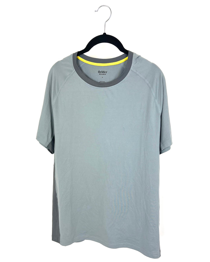 MENS Steel Gray Athletic T-Shirt - Medium and Large