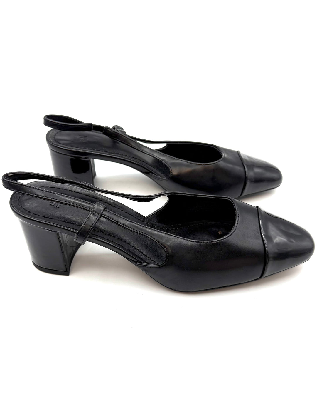 H&M Black Block Heel Shoe - Size 8
