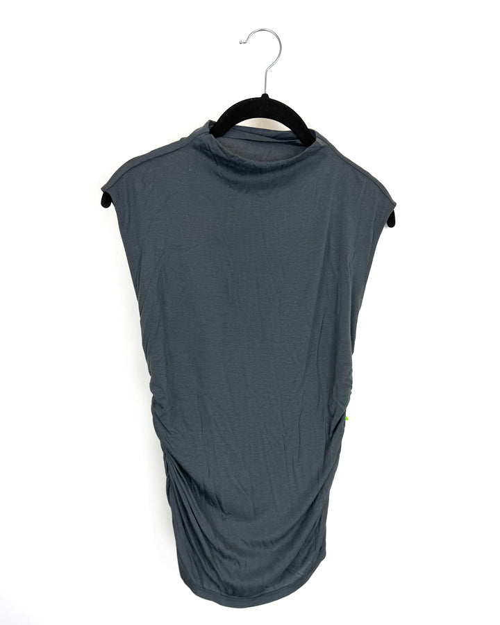 Dark Gray Mock Neck Tank- Size 2/4