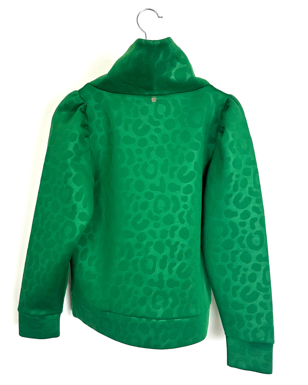 Green Cheetah Scuba High Neck Top - XXS, XS, S