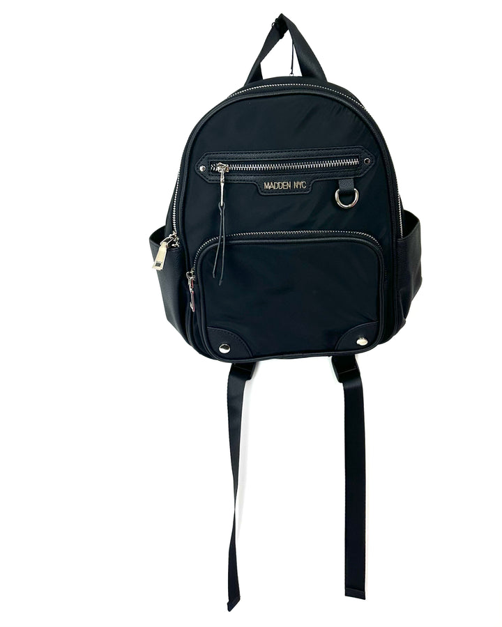 Black and Silver Mini Backpack