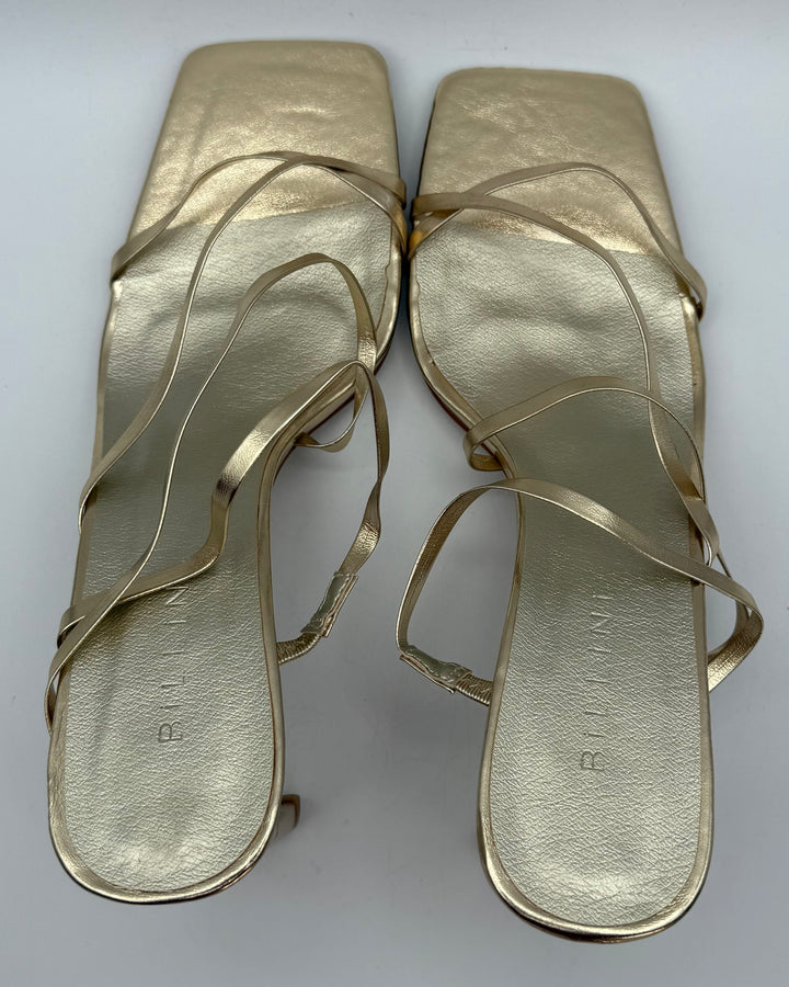 Gold Sandal Heels - Size 10