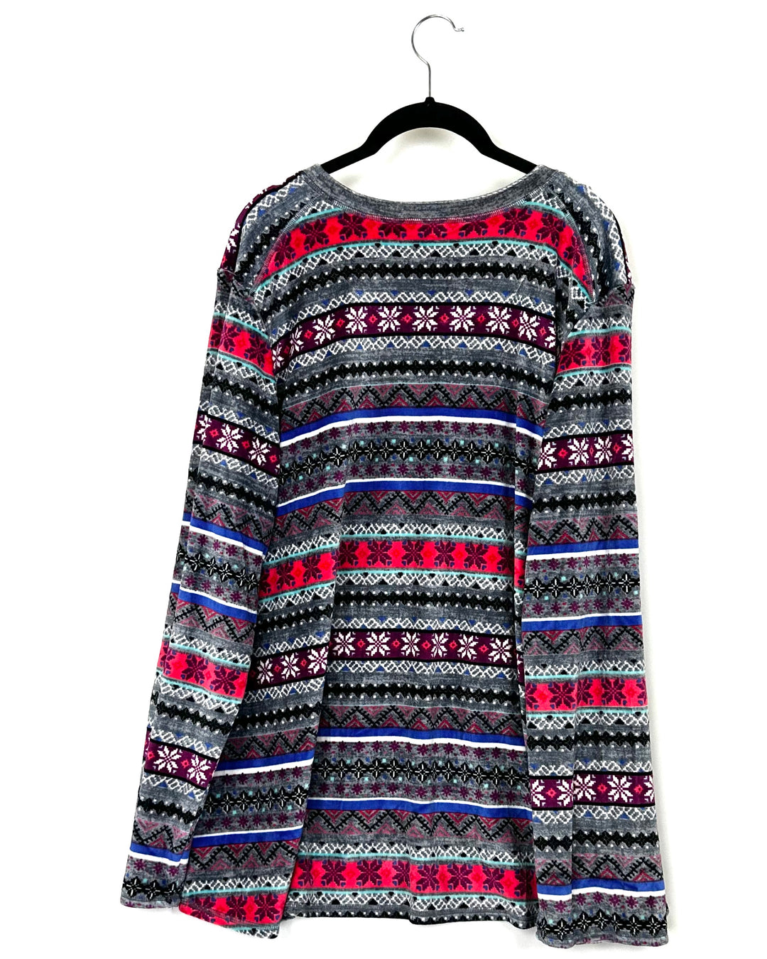 Multicolor Abstract Pajama Top - Size 10/12