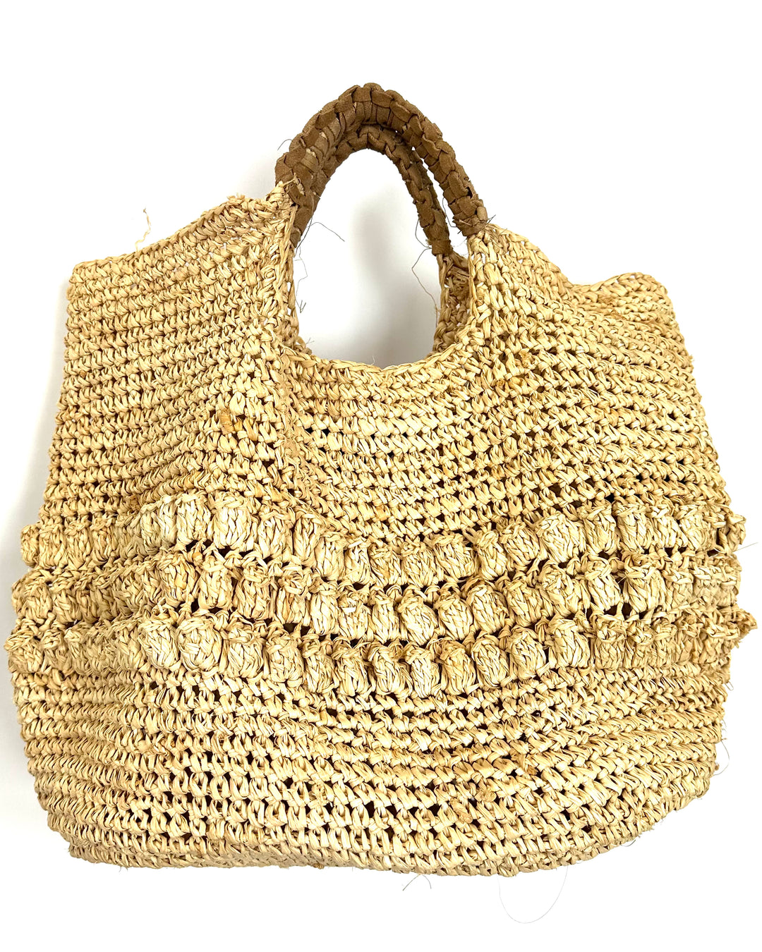 Florabella Tan Raffia Handbag