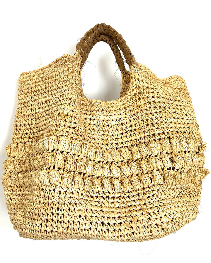 Florabella Tan Raffia Handbag