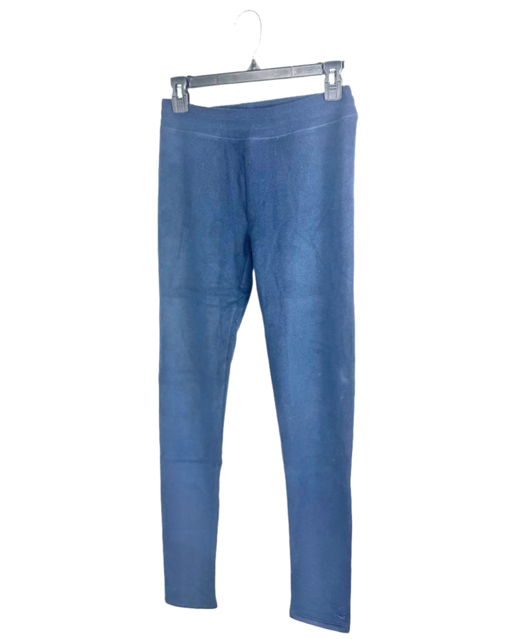 Navy Blue Fleece Leggings - Size 2-8