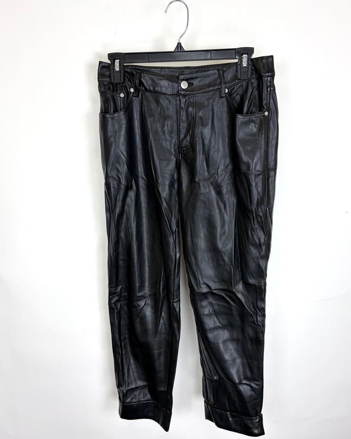 Faux Leather Pants - Size 4