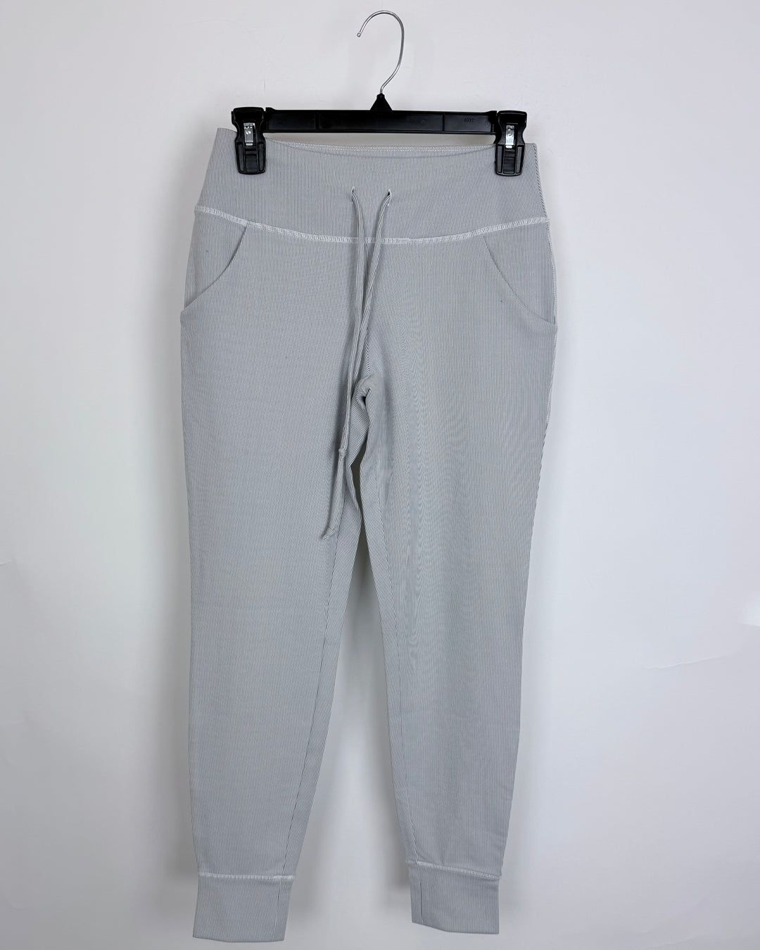 Light Grey Pinstripe Drawstring Pant - Size 2/4