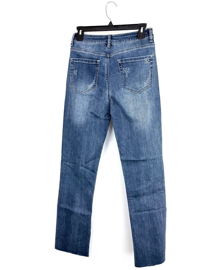 Dark Blue Distressed Jeans - Size 2/4