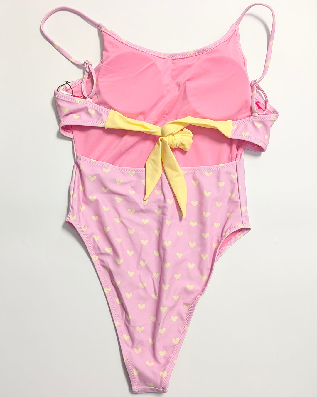 Cider Pink Heart One Piece Swimsuit - Small