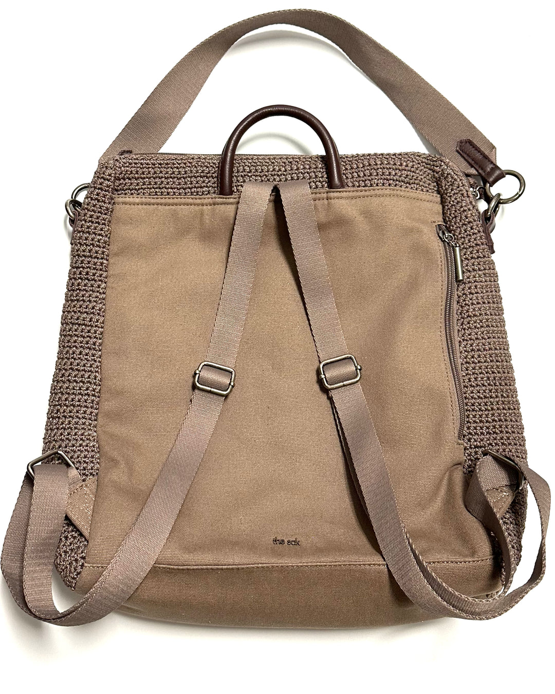 Taupe Crochet Backpack
