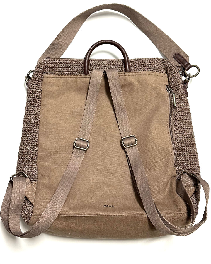 Taupe Crochet Backpack