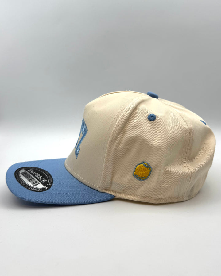 Spritz Cream and Periwinkle Snapback Hat