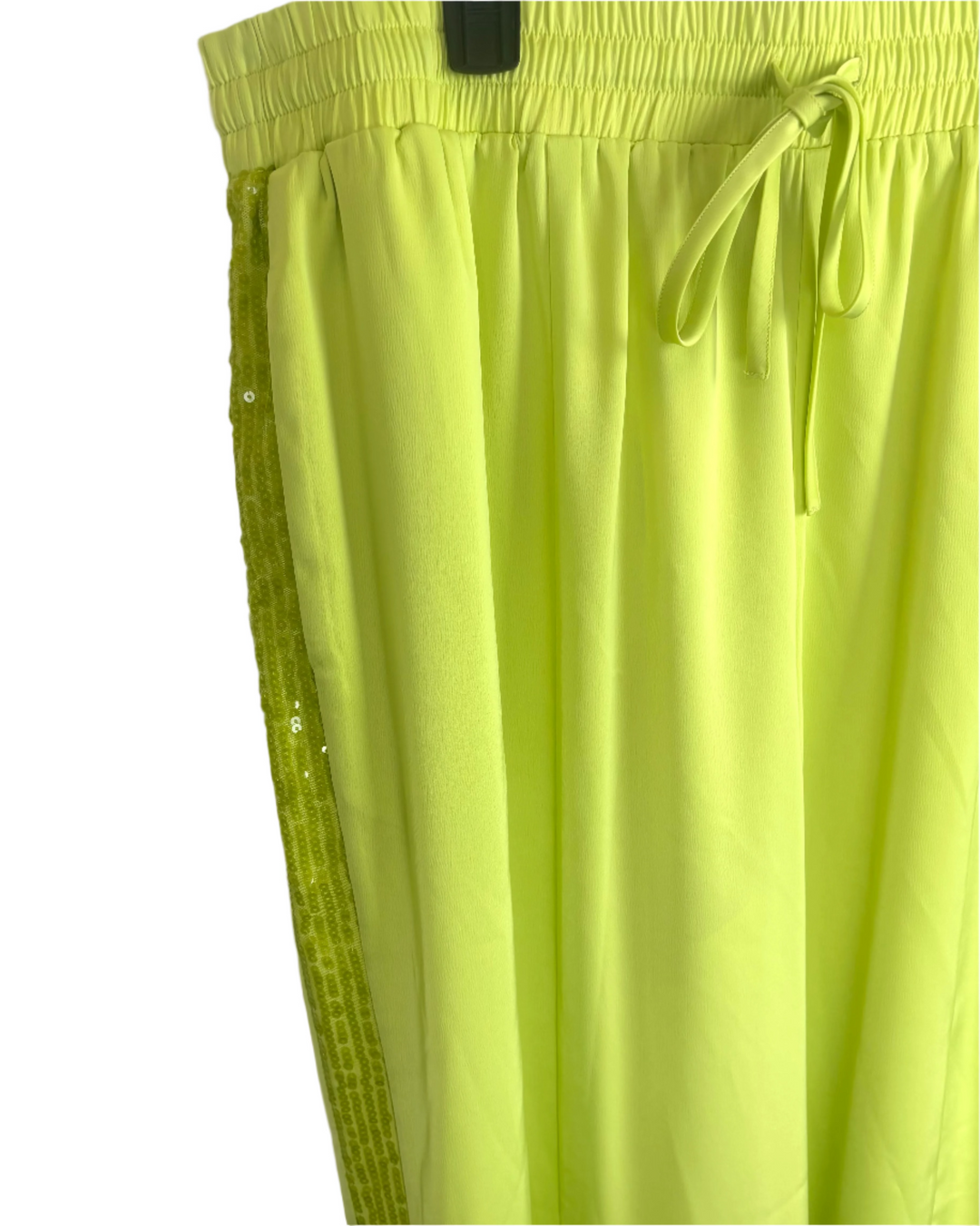 Neon Lime Green With Sequin Stripe- 2X