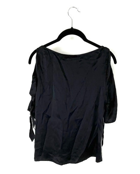 Black Bow Detailed Blouse - Size 2