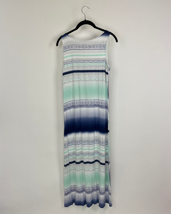 Blue and Green Lounge Dress - Size 4/6