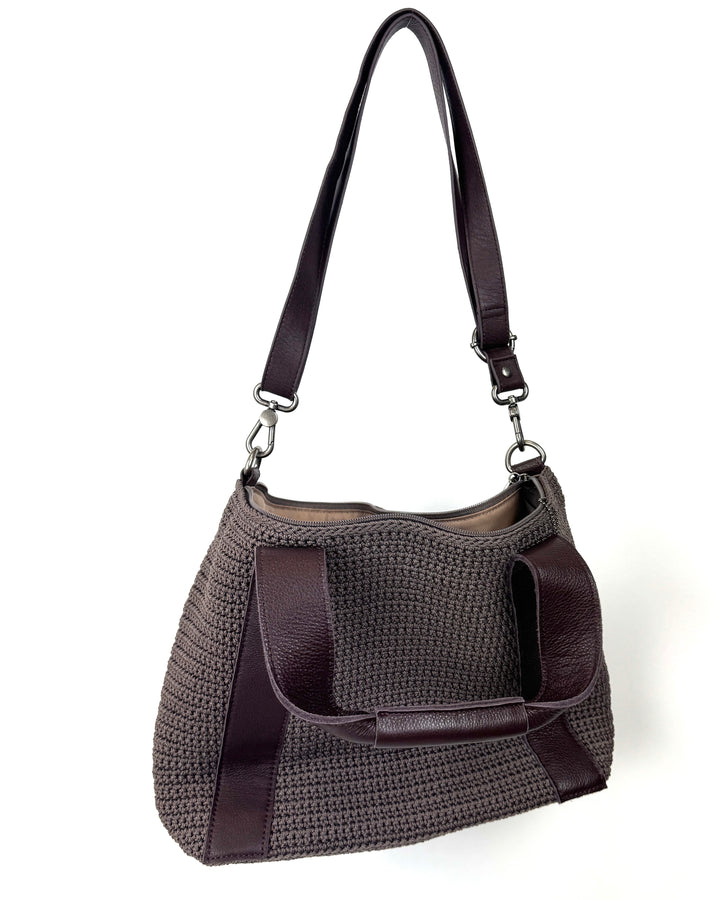Brown Crochet Tote Bag
