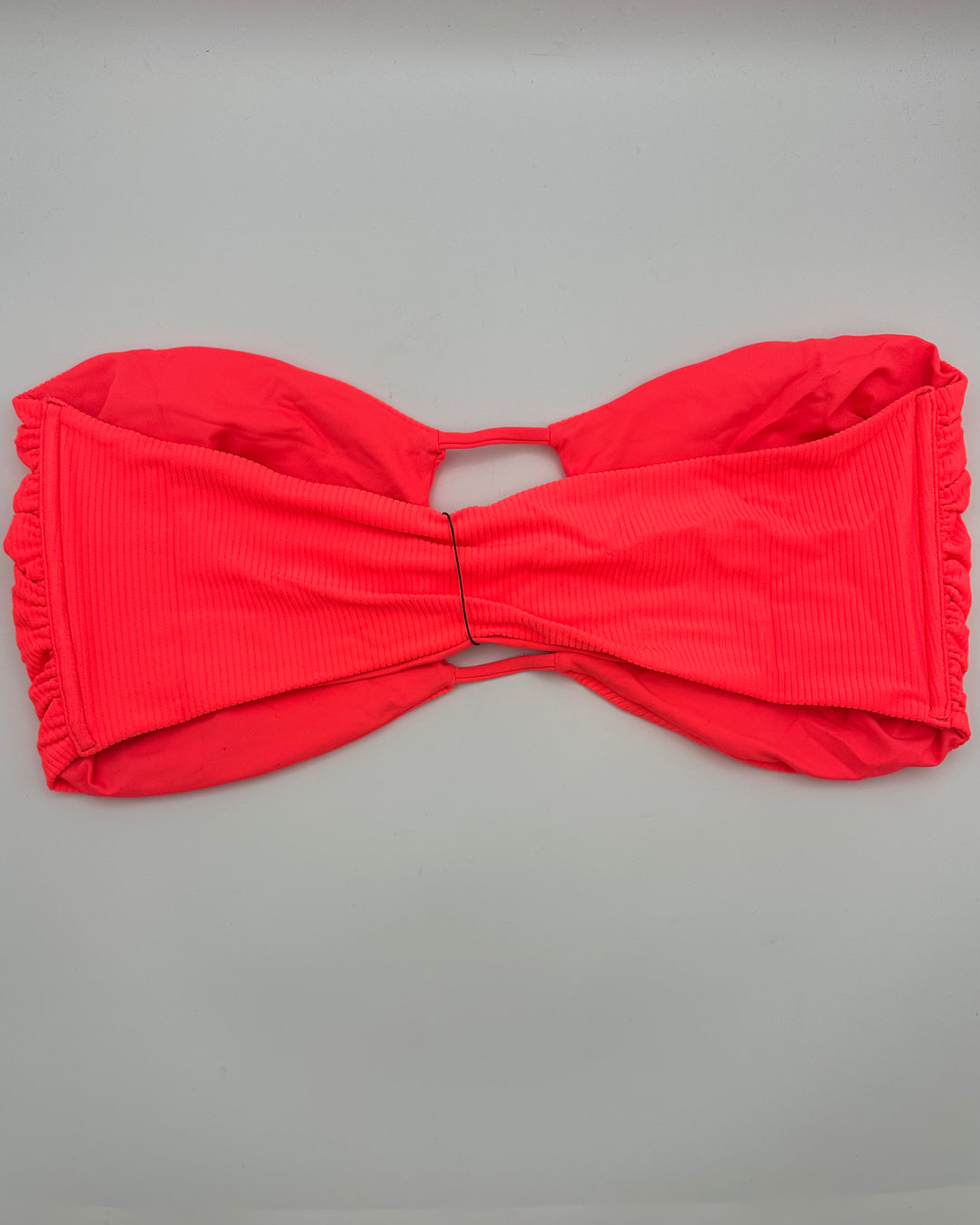 Neon Coral Strapless Bandeau Bikini Top - Extra Extra Extra Large