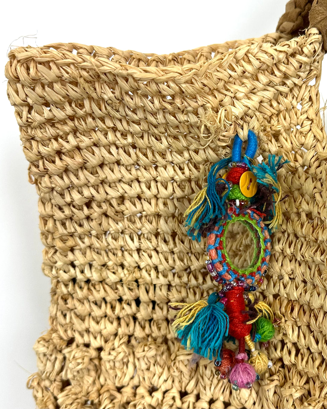 Florabella Tan Raffia Handbag