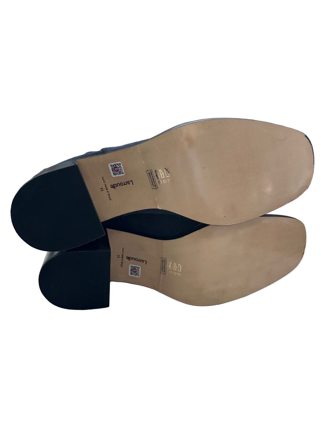 Navy Blue Suede Boots - Size 11