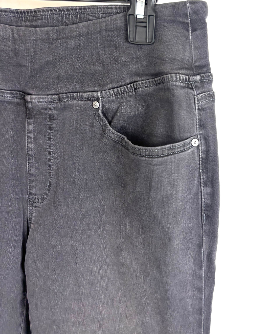 Charcoal Grey Pull On Style Jeans- Size 12