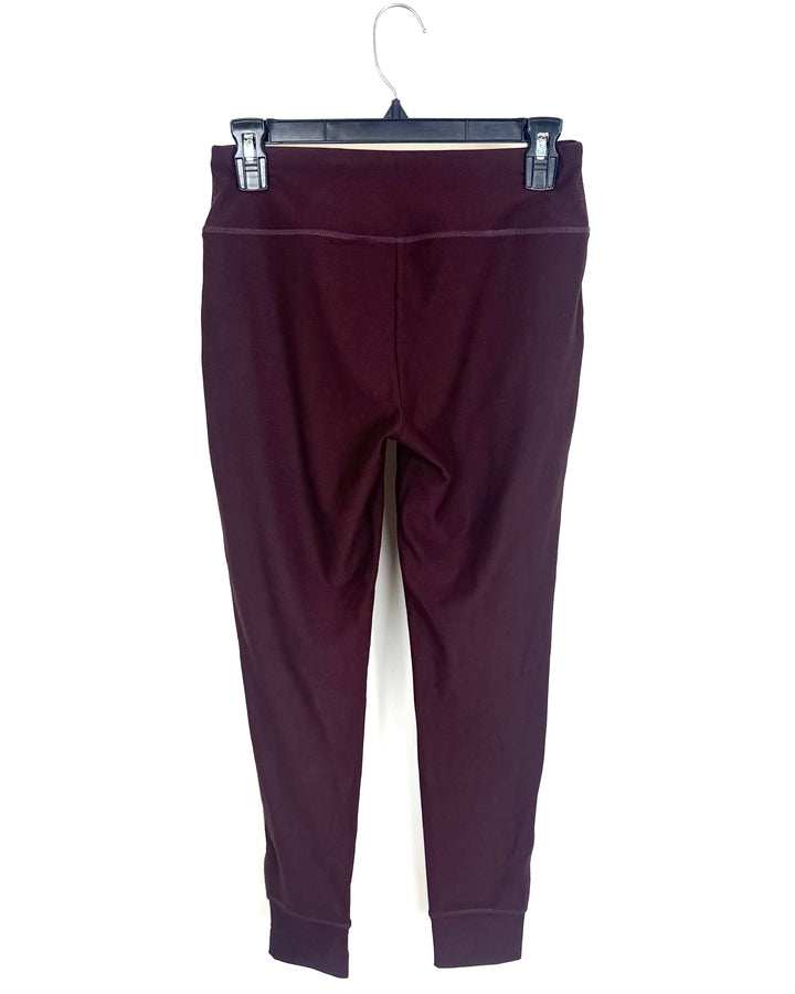 Burgandy Draw String Joggers - SIze 2/4
