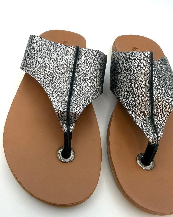 Silver Metallic Sandals - Size 7, 9, 10