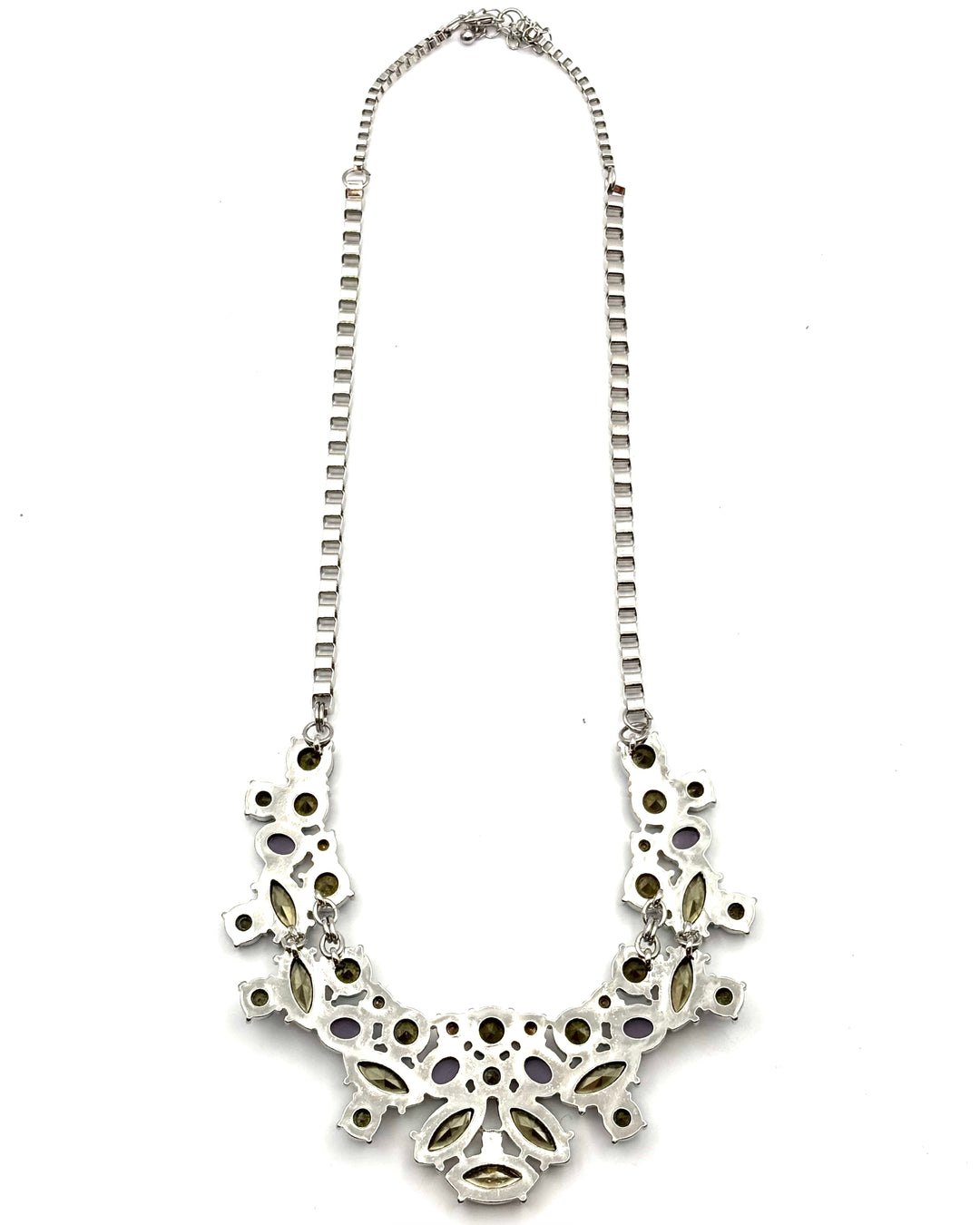 Sage And Lilac Square Chain Necklace