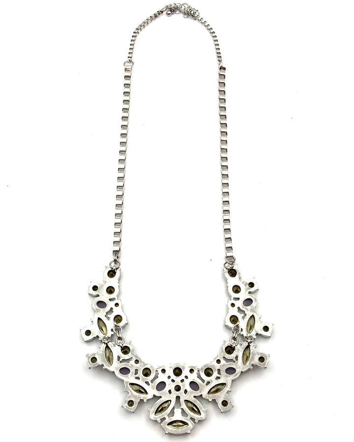 Sage And Lilac Square Chain Necklace