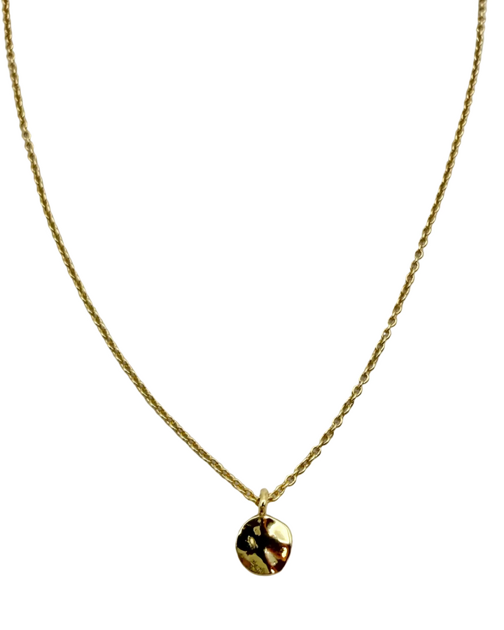 Dainty Gold Circle Pendant Necklace