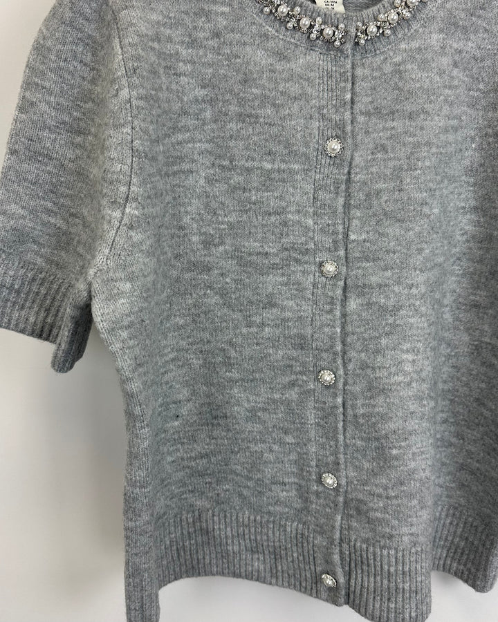 Grey Knit Sweater Top - Size 2-12