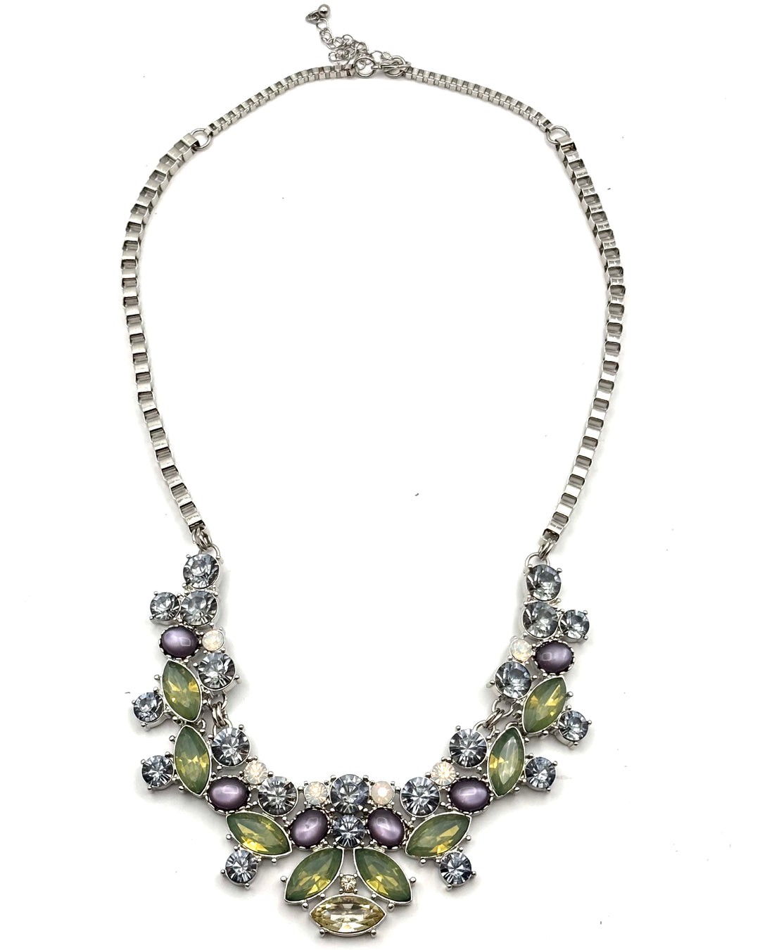Sage And Lilac Square Chain Necklace