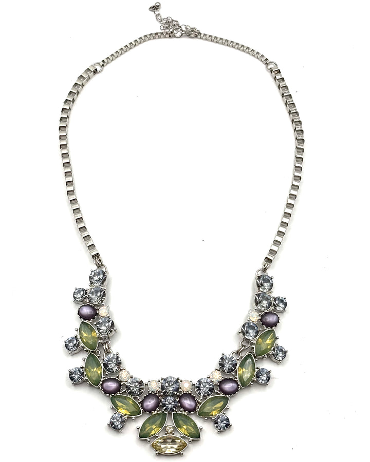 Sage And Lilac Square Chain Necklace