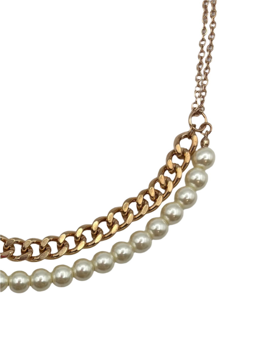 Gold Chain and Faux Pear Necklace