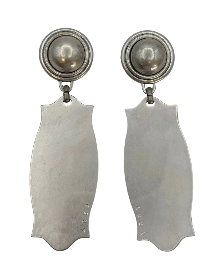 Oversized Silver Drop Earrings
