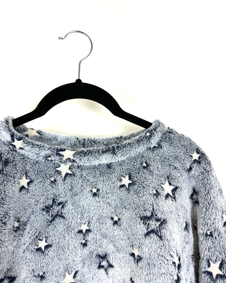 Navy Blue Star Sweater - Medium