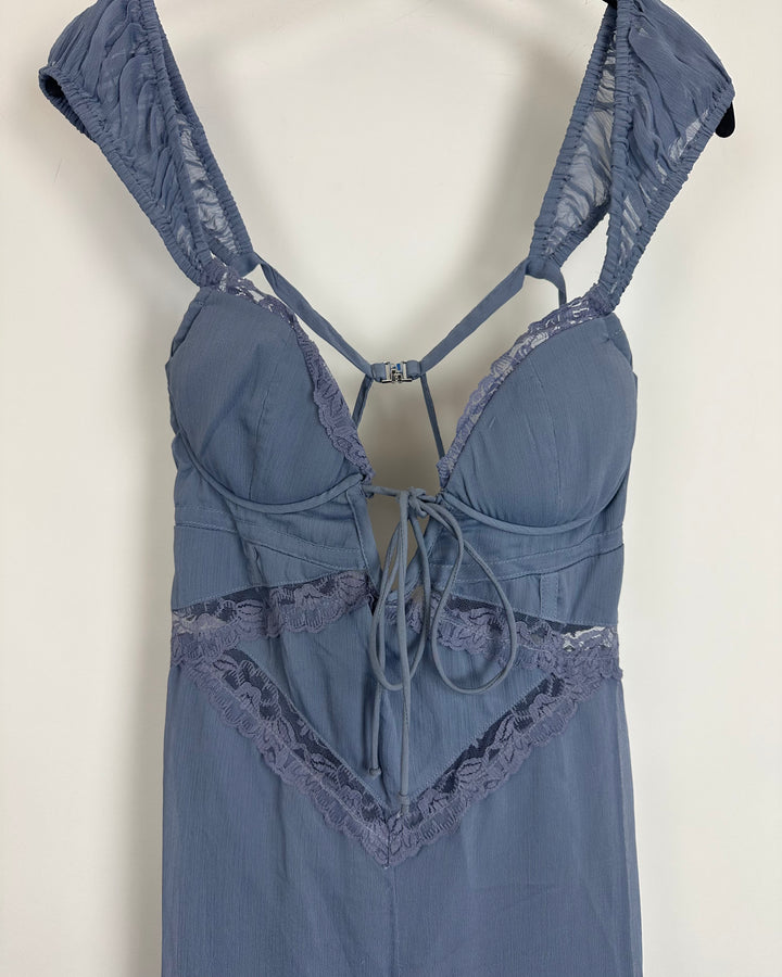 Asos Dusty Blue Jumpsuit - Size 4