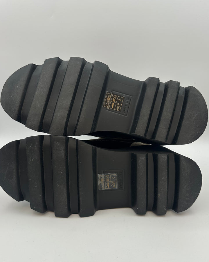 Olive Green Nylon Boots - Size 8 and 9.5