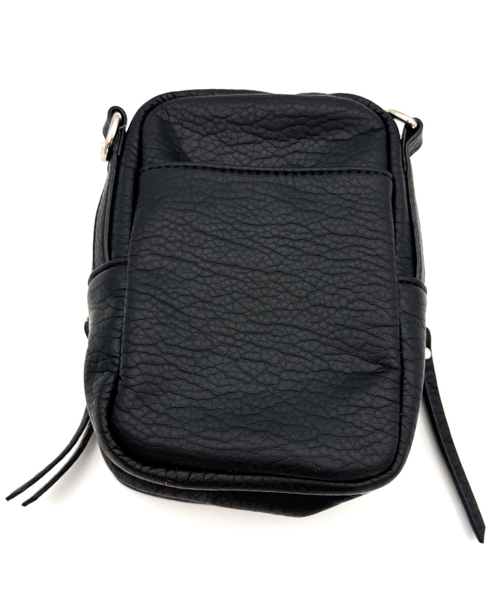 Black and Silver Chain Crossbody Bag